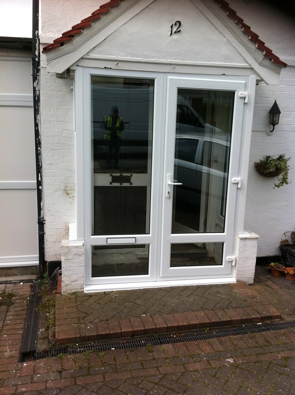 uPVC French doors fitted as front entrance in Wolverton